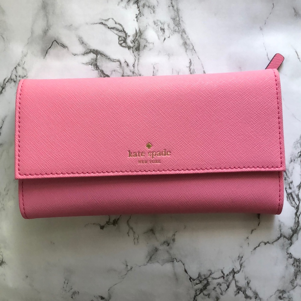Kate Spade Pink Leather Wallet with Phone Case